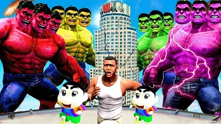 SHINCHAN BECAME MOST POWERFUL "3 HEADED GOD HULK" IN GTA5 || GTA5 AVENGERS