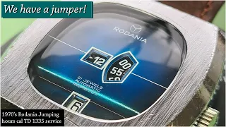 We have a jumper! Servicing a 1970s Rodania jumping hour watch