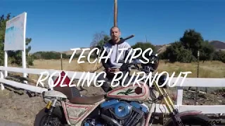 HOW-TO ROLLING BURNOUT ON YOUR HARLEY DAVIDSON!