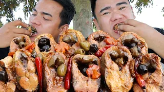 OUTDOOR COOKING | SPANISH STYLE BANGUS MUKBANG (HD)