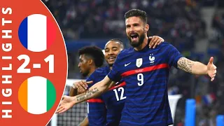 France vs Cote D'ivoire 2-1 Highlights & Goals | Friendly Match - 2022