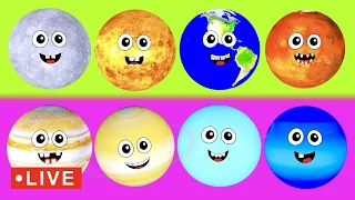 BEST Planets in 3D for KIDS 🪐 🔴| Planets Mercury Venus Earth Mars Jupiter Saturn Uranus Neptune