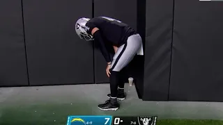 Derek Carr Non-Contact Groin Injury vs Chargers ( Exits Game )