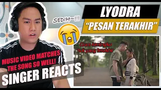 Lyodra - Pesan Terakhir (Official Music Video) | SINGER REACTION