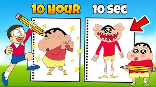Nobita Vs Shinchan In Speed Drawing Challenge 🤣🤣| Shinchan And Nobita Game | Funny Game |