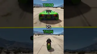 LAMBORGHINI TERZO VS TRON BIKE||GTA V#shorts