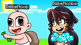 BEBE NOOB Y BEBE NOOBSI ROBAN EL BANCO MÁS SEGURO DEL MUNDO 💰👮 LADRONES EN MINECRAFT ROBLOX