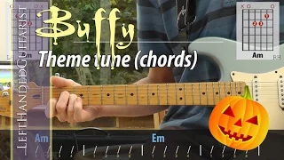 Buffy The Vampire Slayer theme - guitar lesson (chords)
