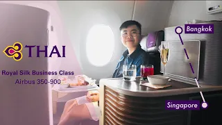 Thai Airways Airbus 350-900 Royal Silk Business Class | Bangkok - Singapore | TG409