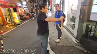 POS Kick streamer Johnny Somali and cuck Jino knocked out in Osaka.