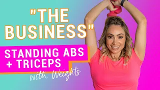 Tiesto “The Business”  | Dumbbell Standing Abs + Triceps | Sculpt Those Lines