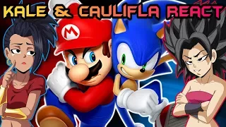 Kale and Caulifla React to Mario vs Sonic Video Game Rap Battle