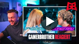 GamerBrother REAGIERT auf F*CKGIRL vs JUNGFRAU RAP BATTLE 😂