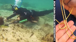 Metal Detecting with Sharks Found 22k GOLD Boat Anchor!! NEW Iron Skinn Shark Bite Suit