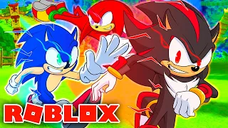 Sonic, Shadow & Knuckles Play SONIC SPEED SIMULATOR on ROBLOX?!