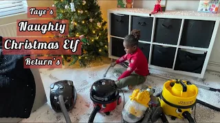 Naughty Christmas Elf returns!! - Taye’s BIG, FUN, SNOWY MESS TEST. ALL vacuum’s needed!!