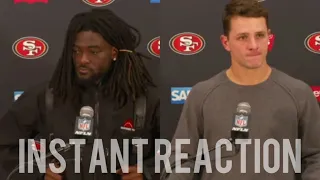 49ers Brock Purdy & Brandon Aiyuk react to clinching 1-seed & win over Commanders!