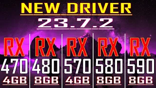 RX 470 vs RX 480 vs RX 570 vs RX 580 vs RX 590 || NEW DRIVER -  Adrenalin 23.7.2 ||