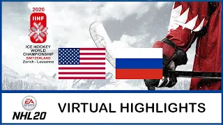 NHL 20 | IIHF Worlds 2020 | USA - Russia | Virtual Highlights