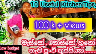 කෘමි සතුන්ගෙන් තොර ලස්සන ❤පිරිසිදු කුස්සියක රහස්💡10 Kitchen tips for clean kitchen💡Citrc Acid Tips💡