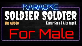 Karaoke Soldier Soldier For Male HQ Audio - Kumar Sanu & Alka Yagnik Soundtrack Film Soldier