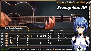 Neon Genesis Evangelion Opening - A Cruel Angel's Thesis - Fingerstyle Guitar Cover | TAB Tutorial