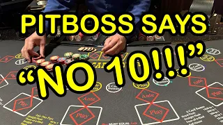 3 CARD POKER in LAS VEGAS! PIT BOSS SAYS "NO 10!"