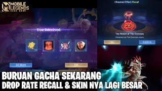 BURUAN GACHA SEKARANG GUYS! DROP RATE EFEK RECALL NYA LAGI BESAR! URBAN EXORCIST RONDE 2 MLBB