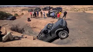 2021 Ford Bronco go in Mickey's Hot Tub on Hells Revenge in Moab Utah