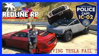 GTA 5 Roleplay - Redline - Self Driving CyberTrunk Rampage !  #137