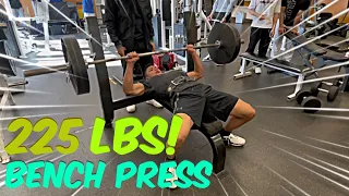 Hitting TWO PLATES on Bench Press! (225 LBS) - 150 lbs BW