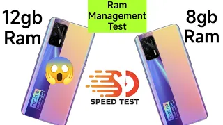 Realme X7 Max 12gb vs 8gb Ram Management Speedtest Compa#realmex7max rison Shocking Results #realme