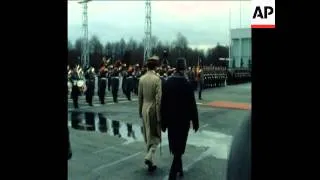 SYND 7 12 76 GADDAFI ARRIVES MET BY PODGORNY AND GROMYKO