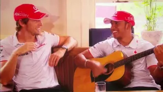 Hamilton, Button and the BBC F1 Team - Wonderwall