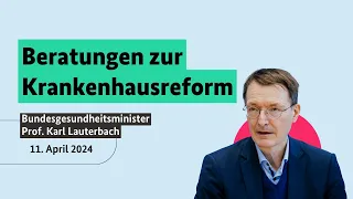 Bundesgesundheitsminister Prof. Karl Lauterbach nach Beratungen zur Krankenhausreform