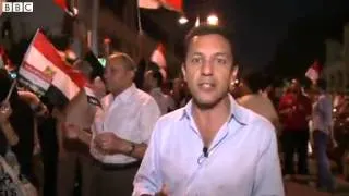 Egypt protesters celebrate in Cairo