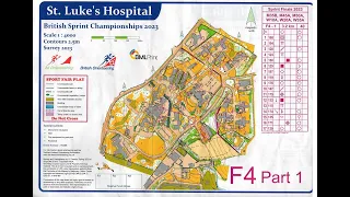 British Sprint Orienteering Championships 2023 Final race St. Luke's Hospital, Armagh 6 May 2023