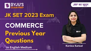 JK SET 2023 | Commerce JK SET Previous Year Questions | JK SET Exam | Konica Mam