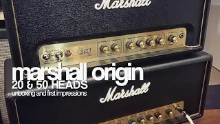 Marshall Origin 20 & 50 Heads - Unboxing and First Impressions