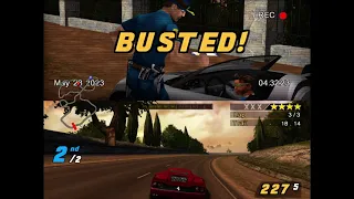 Need for Speed Hot Pursuit 2 remastered mod 2 players Lap Knockout get busted once GAME OVER