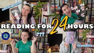 reading new releases for 24 hours *straight* // my first 24 hour readathon // reading diaries S2:E2