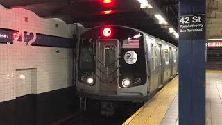 Rush Hour 8th Avenue Line Action at 42 St-PABT (+ bonus R32 C trains) - 2/5/19