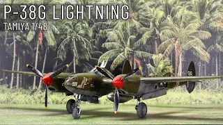 Tamiya P-38G LIGHTNING ('Beautiful Lass') | 1/48 scale | Build, Paint & Weather | USAAF Pacific