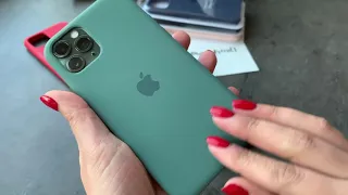 iPhone 11 pro / pro max silicone case pine green