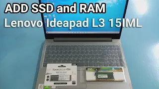 Install Additional SSD and RAM on Lenovo Ideapad L3 15IML105
