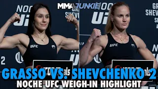 Alexa Grasso, Valentina Shevchenko Make Weight For Noche UFC Title Rematch