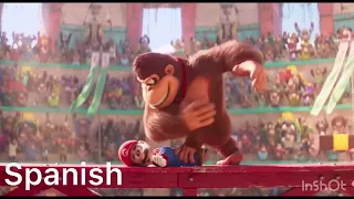 Mario Getting beaten up by Donkey Kong in 5 Different Languages (Multi-language)