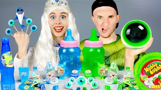 Blue Food vs Green Food Challenge 그린 블루 푸드 챌린지 Elsa Frozen vs Hulk Mukbang SWEET EAT