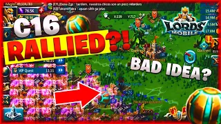 Lords Mobile ChaCha - C16 Gets Rallied!? + SM Starcapone Eating 6 Rallies! 👀