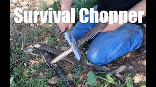 Forging And Testing A Bushcraft Survival Chopper From High Carbon Steel, Blacksmithing